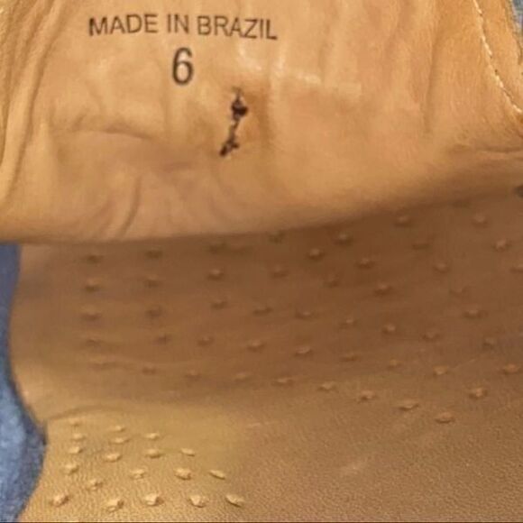 Wirth || Blue Brazilian Leather slip on Moccasins || 6 - Picture 11 of 12